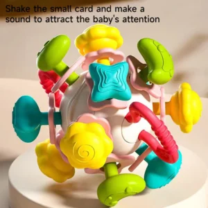 Baby Teethers Rattle Chew Toys Newborn Hand Grip Ball Rattle Sound Toy Baby 0 12 Months Sensory Activity Development Toys Girls