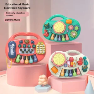 Baby Musical Toy with Animal Sound Kids Piano Keyboard Electric Flashing Music Instrument Early Educational Toys for Children