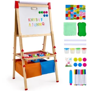 SucceBuy Children Magnetic Drawing Board WordPad Baby Color Graffiti Standing Art Easel Educational Drawing Toys for Kids Girl